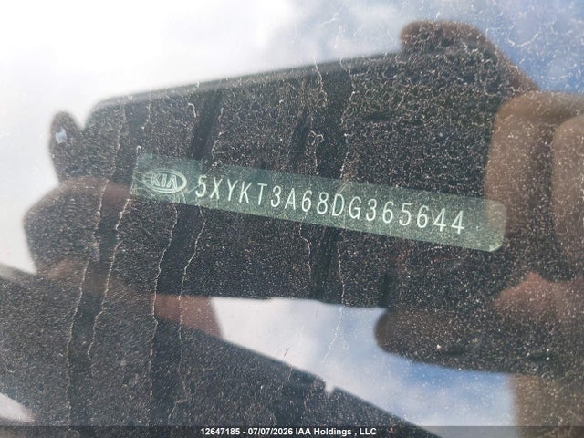 12647185 :رقم المزاد ، 5XYKT3A68DG365644 vin ، 2013 Kia Sorento Lx مزاد بيع
