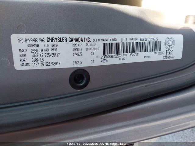 2C4RDGBG6ER235272 Dodge Grand Caravan Se/sxt
