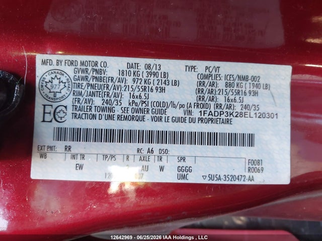 Ford FOCUS SE 2014 1FADP3K28EL120301 Image 18