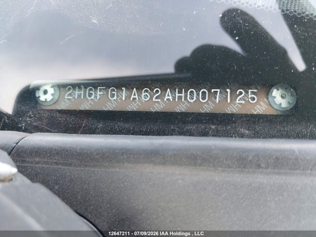 2010 Honda Civic Lx Sr მანქანა იყიდება აუქციონზე, vin: 2HGFG1A62AH007125, აუქციონის ნომერი: 12647211
