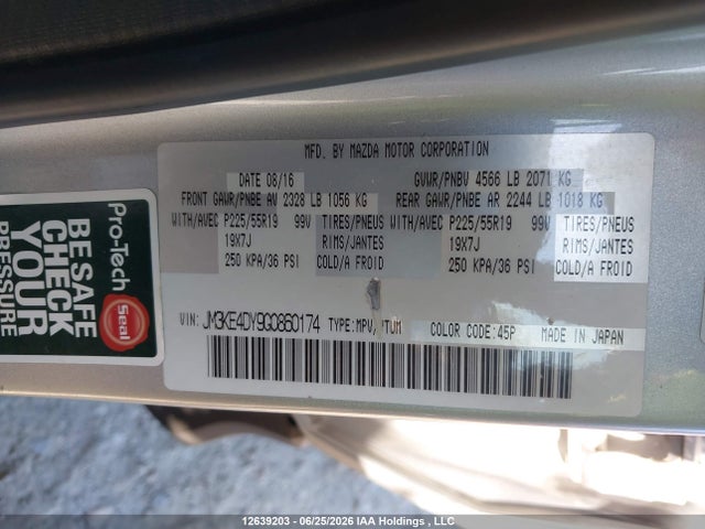 Aukcja sprzedaży 2016 Mazda Cx -5 Gt 4dr Awd, vin: JM3KE4DY9G0860174, numer aukcji: 12639203