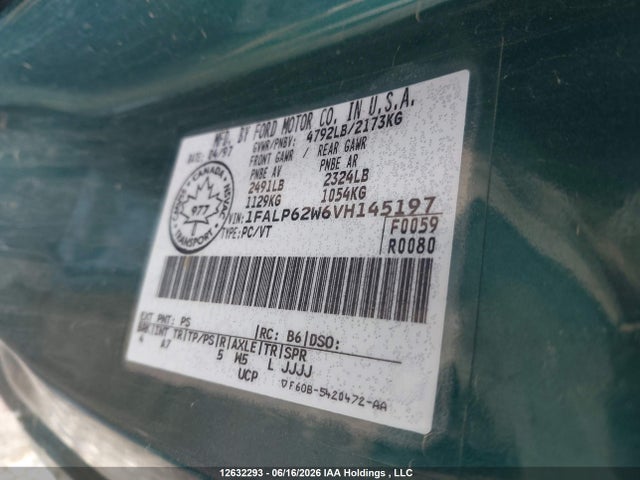 Продаж на аукціоні авто 1997 Ford Thunderbird Lx, vin: 1FALP62W6VH145197, номер лоту: 12632293