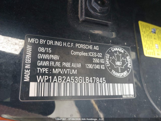 WP1AB2A53GLB47845 Porsche MACAN S