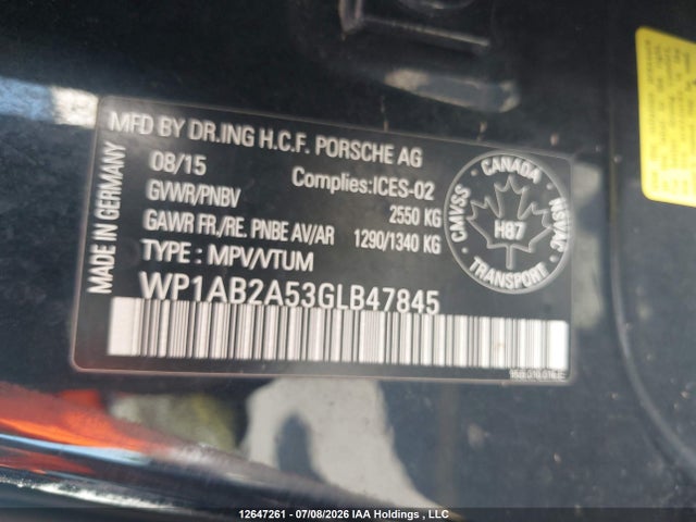 WP1AB2A53GLB47845 Porsche MACAN S