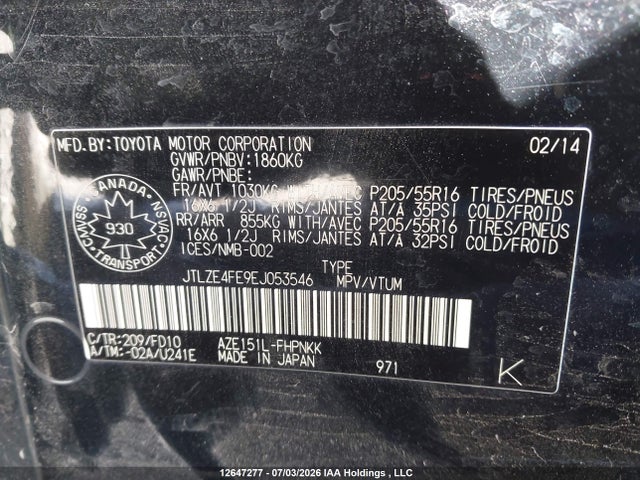 Продаж на аукціоні авто 2014 Scion Xb, vin: JTLZE4FE9EJ053546, номер лоту: 12647277