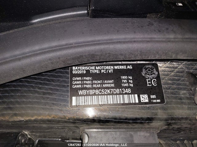 WBY8P8C52K7D81348 BMW I3 S Rex