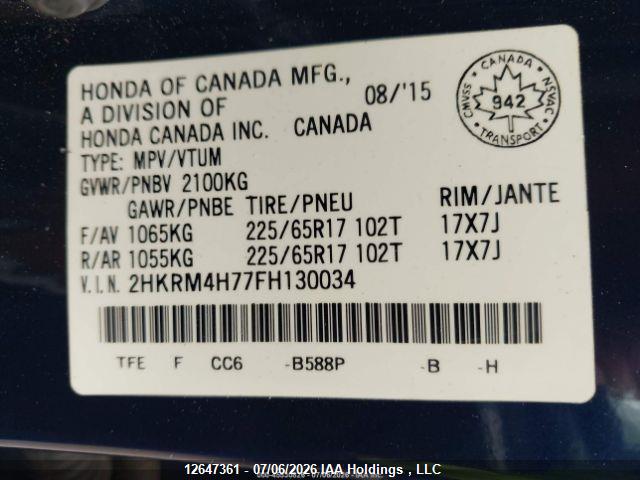 Honda CR-V EXL 2015 2HKRM4H77FH130034 Image 10