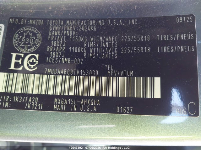 7MUBAABG8TV153030 Toyota Corolla Cross Le