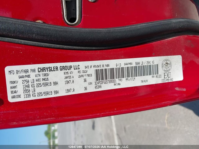 Продаж на аукціоні авто 2013 Dodge Journey, vin: 3C4PDDFG2DT695931, номер лоту: 12647399