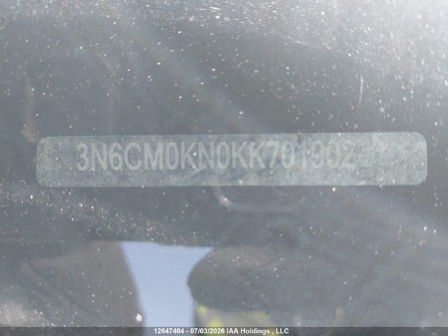 12647404 :رقم المزاد ، 3N6CM0KN0KK701902 vin ، 2019 Nissan Nv200 2.5s/2.5sv مزاد بيع