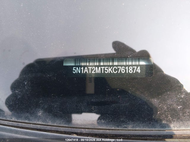 5N1AT2MT5KC761874 Nissan ROGUE S/SV