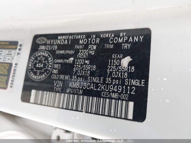Hyundai Tucson 2019 KM8J3CAL2KU949112 Image 19