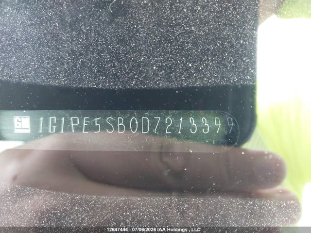 12647444 :رقم المزاد ، 1G1PE5SB0D7213399 vin ، 2013 Chevrolet Cruze Lt Turbo مزاد بيع