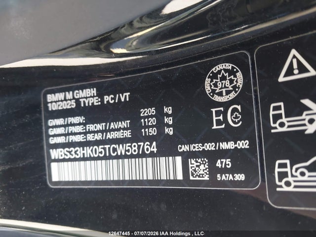 WBS33HK05TCW58764 BMW M4 Competition M Xdrive