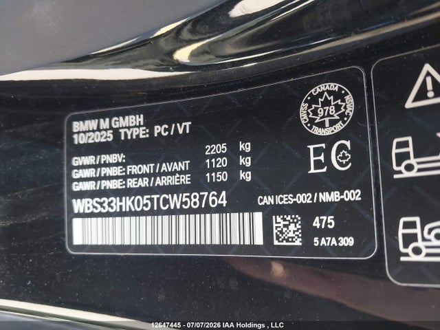 WBS33HK05TCW58764 BMW M4 Competition M Xdrive