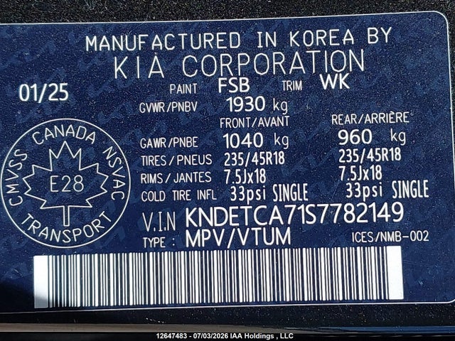 KIA Seltos Sx 2025 KNDETCA71S7782149 Image 9