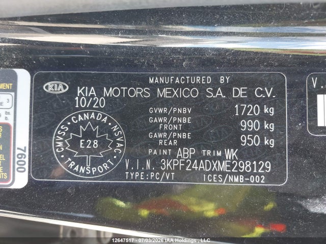 KIA FORTE LX 2021 3KPF24ADXME298129 Image 19