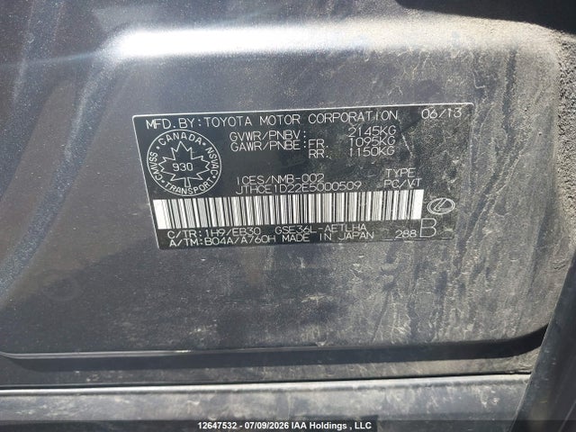 Lexus IS 350 2014 JTHCE1D22E5000509 Image 21
