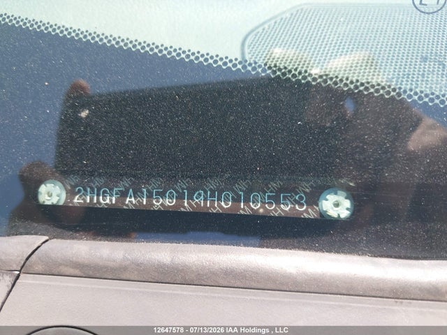 2009 Honda Civic Exl მანქანა იყიდება აუქციონზე, vin: 2HGFA15019H010553, აუქციონის ნომერი: 12647578