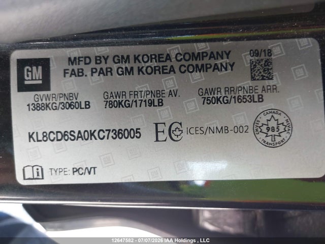 Chevrolet Spark 1lt Cvt 2019 KL8CD6SA0KC736005 Image 18