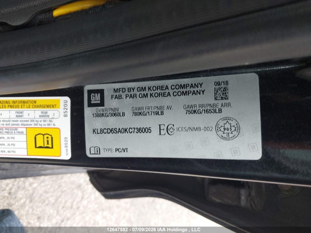 Chevrolet Spark 1lt Cvt 2019 KL8CD6SA0KC736005 Image 23