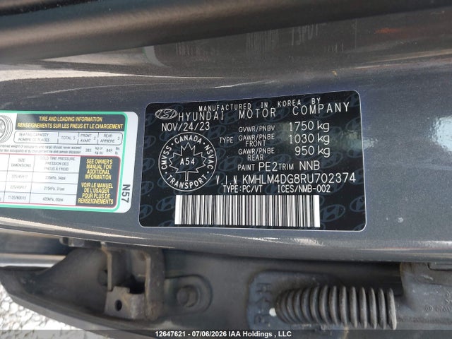 KMHLM4DG8RU702374 Hyundai Elantra Preferred W/tech Package