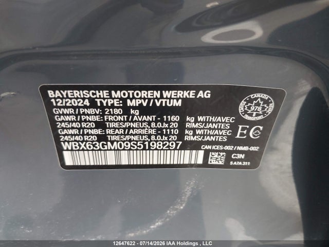 Auction sale of the 2025 Bmw X2 Xdrive28i, vin: WBX63GM09S5198297, lot number: 12647622