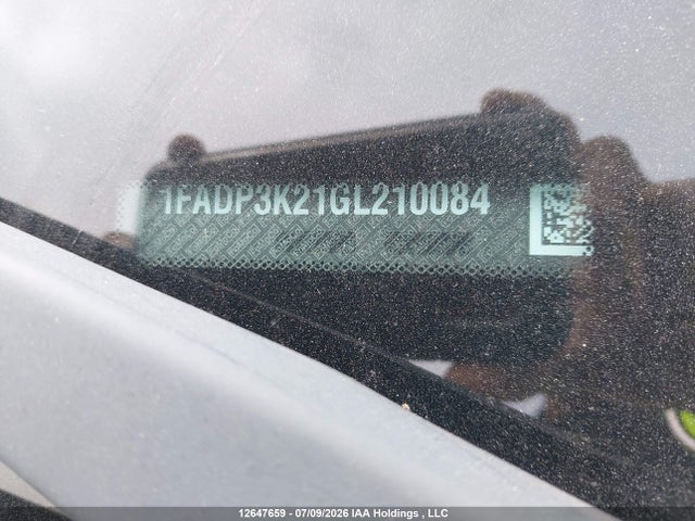12647659 :رقم المزاد ، 1FADP3K21GL210084 vin ، 2016 Ford Focus مزاد بيع