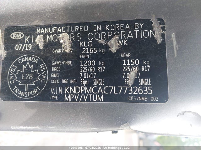 KIA Sportage 2020 KNDPMCAC7L7732635 Image 22
