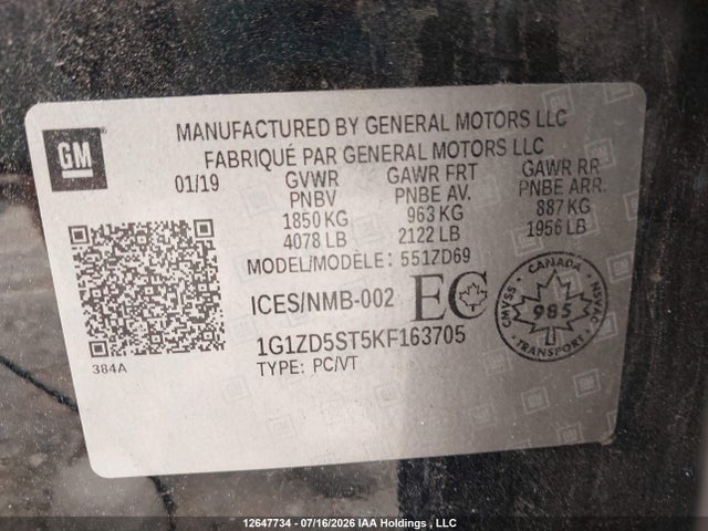Chevrolet Malibu 2019 1G1ZD5ST5KF163705 Image 9