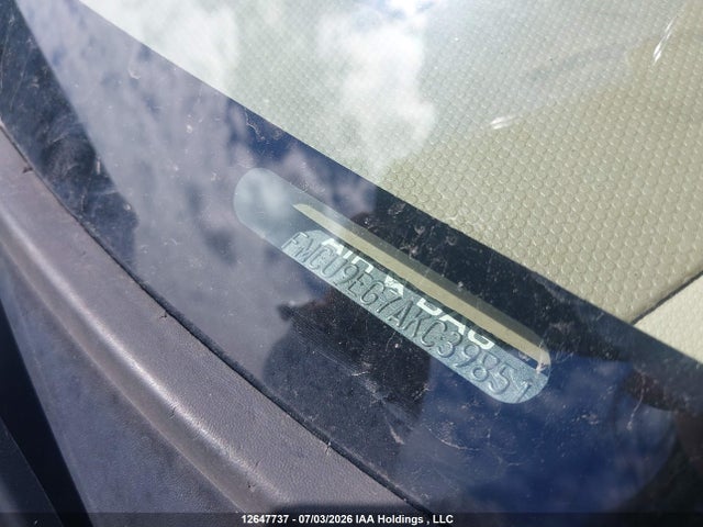 12647737 :رقم المزاد ، 1FMCU9EG7AKC39851 vin ، 2010 Ford Escape Limited مزاد بيع