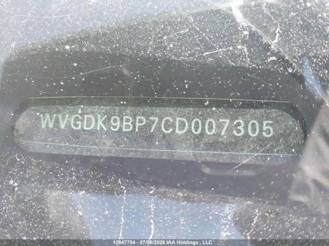 12647754 :رقم المزاد ، WVGDK9BP7CD007305 vin ، 2012 Volkswagen Touareg Tdi مزاد بيع