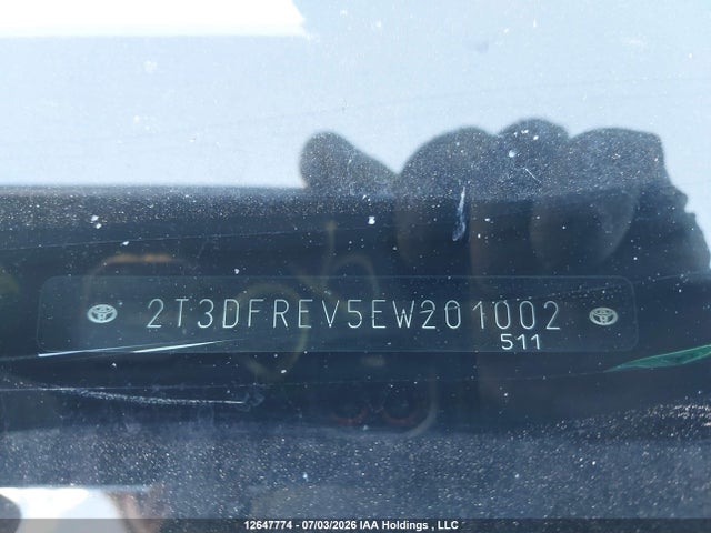 2T3DFREV5EW201002 Toyota Rav4 Limited