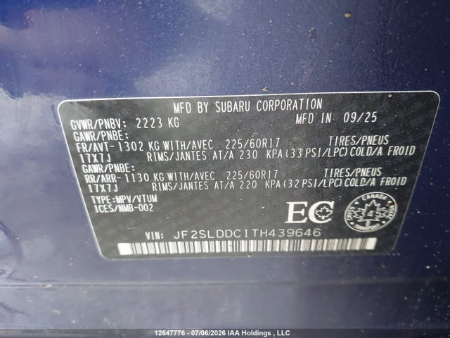 Subaru Forester Premier/touring 2026 JF2SLDDC1TH439646 Image 9