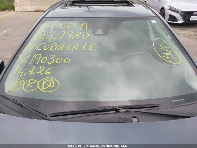 Aukcja sprzedaży 2019 Toyota Corolla Le, vin: 2T1BURHE2KC190300, numer aukcji: 12647780