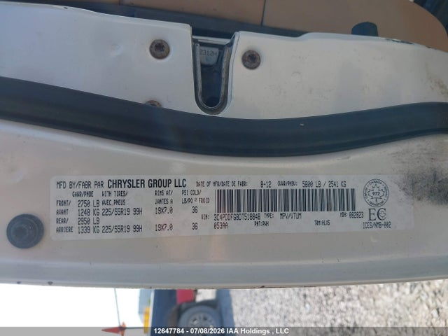Продажа на аукционе авто 2013 Dodge Journey, vin: 3C4PDDFG8DT518848, номер лота: 12647784