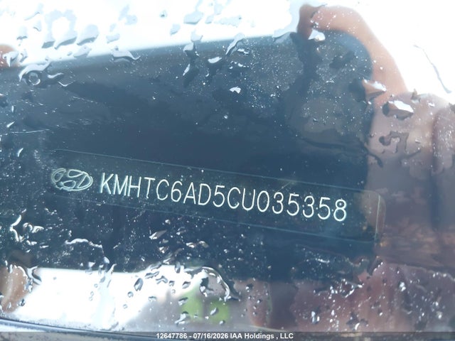 12647786 :رقم المزاد ، KMHTC6AD5CU035358 vin ، 2012 Hyundai Veloster مزاد بيع