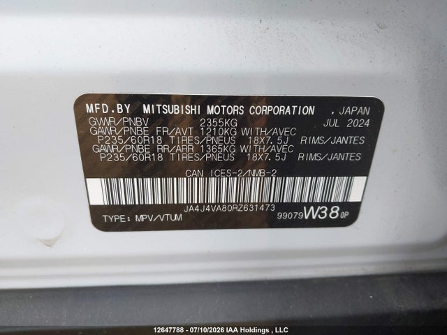 Mitsubishi Outlander 2024 JA4J4VA80RZ631473 Image 18