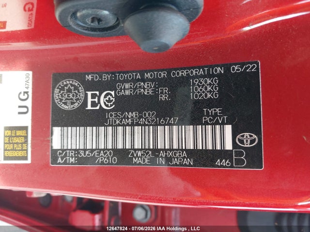 Toyota Prius Prime Upgrade 2022 JTDKAMFP4N3216747 Image 19