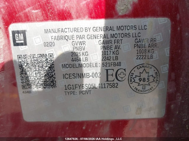 Chevrolet BOLT EV LT 2020 1G1FY6S05L4117582 Image 18