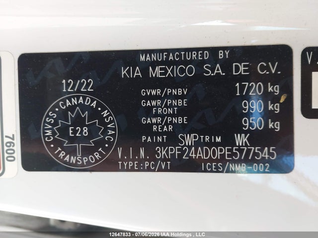 KIA FORTE LX 2023 3KPF24AD0PE577545 Image 9