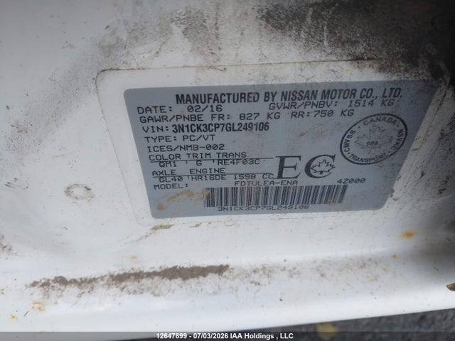 Nissan Micra 2016 3N1CK3CP7GL249106 Image 19