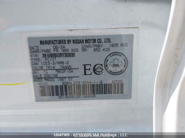 Nissan SENTRA S 2024 3N1AB8BV2RY369938 Image 10
