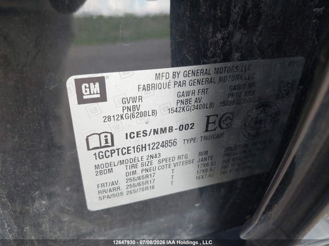 Продаж на аукціоні авто 2017 Chevrolet Colorado 4wd Lt, vin: 1GCPTCE16H1224856, номер лоту: 12647930