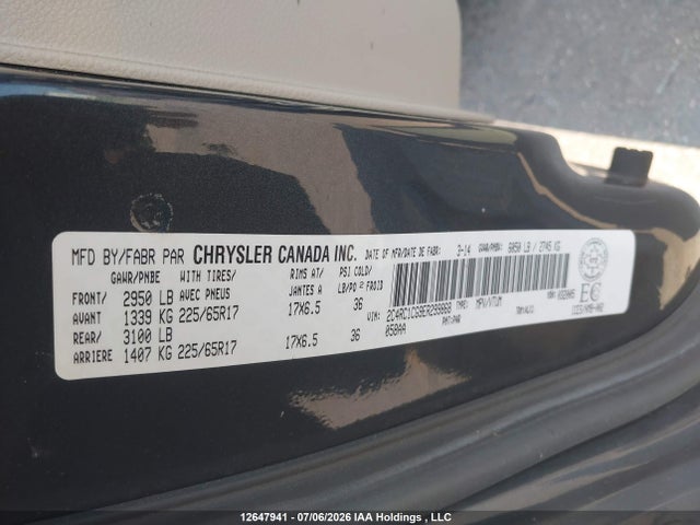 Aukcja sprzedaży 2014 Chrysler Town & Country Touring-l, vin: 2C4RC1CG9ER299868, numer aukcji: 12647941