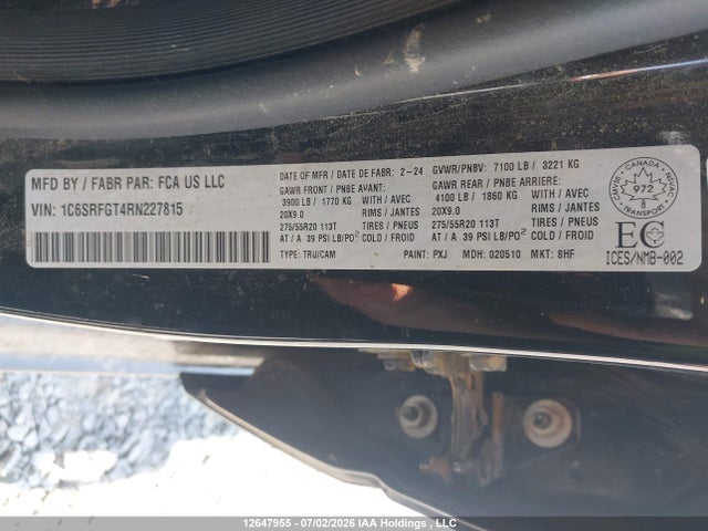 RAM 1500 Tradesman 2024 1C6SRFGT4RN227815 Image 9