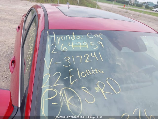Aukcja sprzedaży 2022 Hyundai Elantra Sel, vin: KMHLN4AG5NU314241, numer aukcji: 12647959