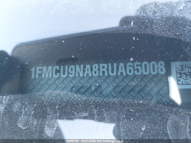 12596150 :رقم المزاد ، 1FMCU9NA8RUA65008 vin ، 2024 Ford Escape St-line Select مزاد بيع