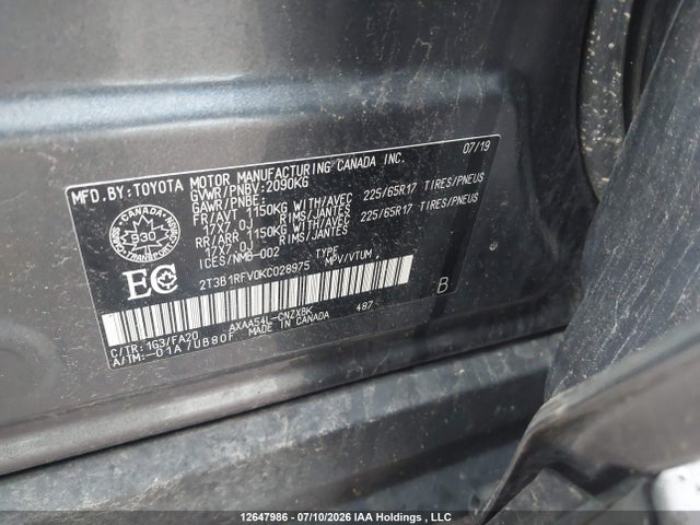 Toyota RAV4 LE 2019 2T3B1RFV0KC028975 Image 17
