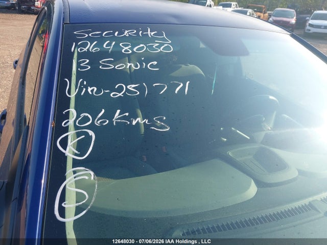 Aukcja sprzedaży 2013 Chevrolet Sonic Ls Auto, vin: 1G1JA5EH4D4251771, numer aukcji: 12648030